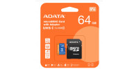 64 GB paměťová Micro SD karta ADATA + SD Adaptér, CLASS 10